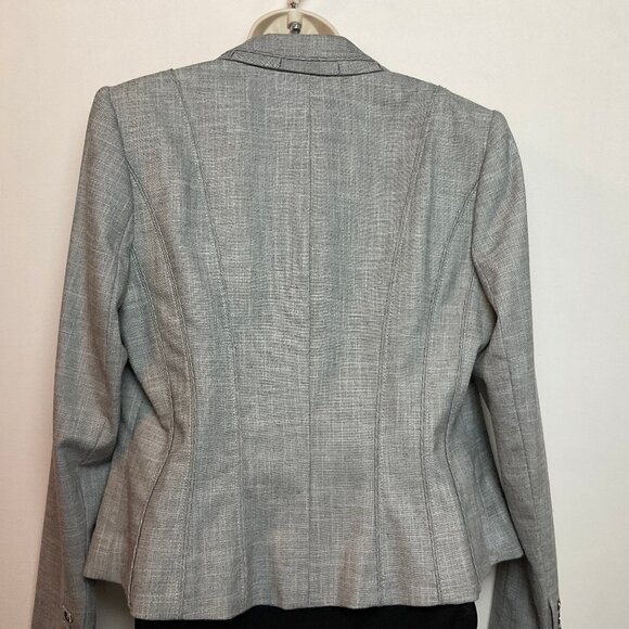 WHBM NWT Quality Detailed Blazer Jacket Sz 14 Gray *Coupon Eligible* Orig $158 - Picture 13 of 13